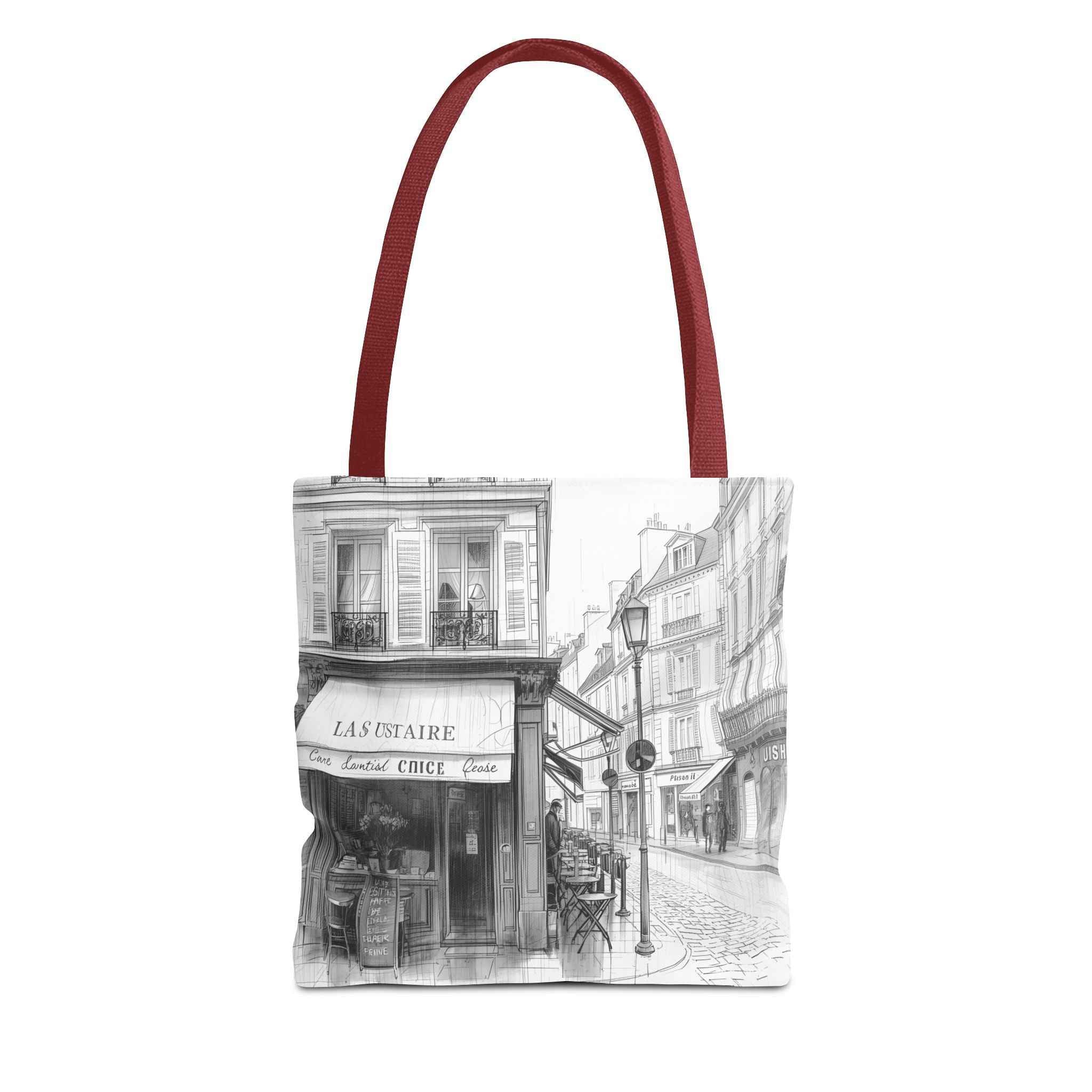 Parisian Street Art Tote Bag - Stylish AOP Design for Everyday Use